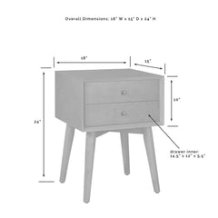 Night Stand In Acorn Perfect Piece to Add Both Storage Space and Streamlined Style to your Home