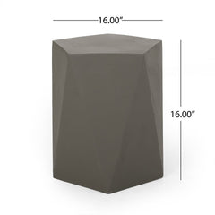 Modern Side Table Ideal Modern Accessory for your Outdoor Space. Finished with A Simple Style and Polished Geometric Design