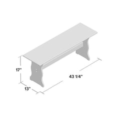 Natural Solid Wood Bench Give Any Mudroom or Kitchen Supplemental Seating with this Classic Country Bench