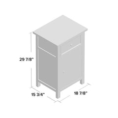 29.9'' Tall 1 - Door Accent Cabinet Side Table Provides Multiple Function