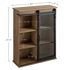 27.5'' Tall Wood 1 - Door Accent Cabinet Organize your Home While Elevating its Rustic Decor Aesthetic