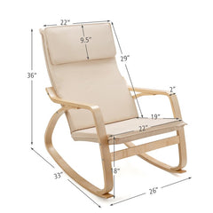 Rocking Chair Heavy-Duty Structure Ensures the Stability and Durability of this Chair with Stand