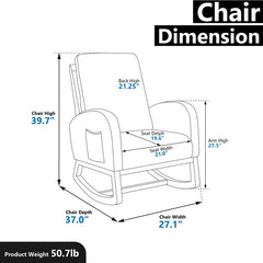 Rocking Chair Breathable and Durable Bring you A Comfortable and Safe Sitting Posture