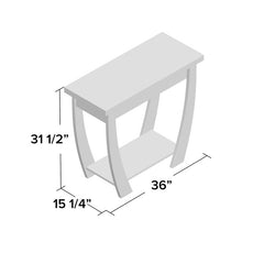 Black Console Table Single Storage Drawer Runs Smoothly on Metal Glides FixedSshelf Below for Storage or Display Space