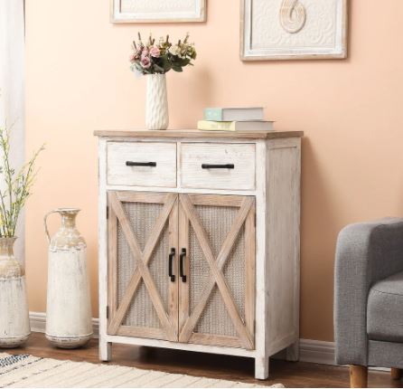 Rustic Wood Barn Door Storage Cabinet in your, Living Room, Dining Room, Or Any Room in Need of Storage Space