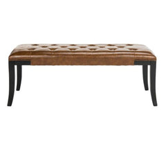 Leather Saddle Bench - 47" x 20" x 18" Add A Touch of Mid-Century, Modern Styling to your Home Decor