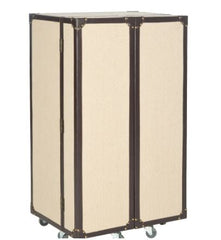 Grayson Storage Beige Bar Cabinet - 23.6" x 17.7" x 42.1"