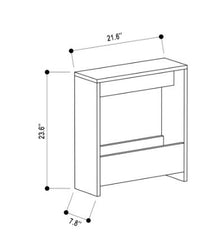 Modern Side Table - 23.62'' x 16.45'' x 7.87'' - Wood - Ivory Perfectly Functional, this Side Table is a Fun and Useful Addition to your Living Room