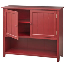 Red 42.25'' Wide Server Modern-Farmhouse Design Adjustable Shelf