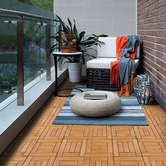 12" x 12" Wood Interlocking Deck Tile They Can be Applied to The Deck, Poolside, Balcony, Gazebo, Greenhouse