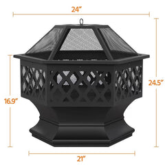 Jayce Iron Wood Burning Fire Pit