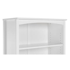 White Standard Bookcase Space-Efficient While Providing you with the Storage that you Need Multi-Step Bookcase