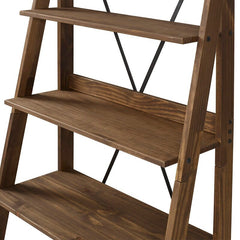 Brown Ladder Bookcase Potted Plants to Laundry Baskets, to Books, There are so Many Ways to Use This Rustic Ladder Bookcase