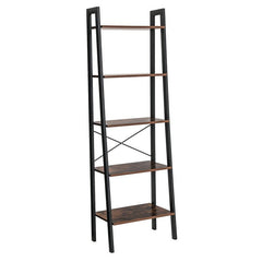 Brown Steel Ladder Bookcase Ladder Shelf is Suitable for any Room Perfect Match and Keep your Home Organized