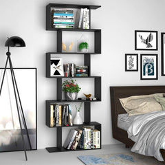 Geometric Bookcase S Shape Book Shelf is a Perfect Multifunctional Home Furniture Bookcase, Display Shelf, Shelving Unit, Storage Unit