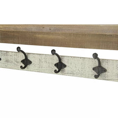 Nicola Wall Mounted Coat Rack A smooth top shelf provides additional storage and display option