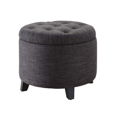 Tufted Round Storage Padded with Foam Ottoman Hidden Storage Compartment That Lets you Stash