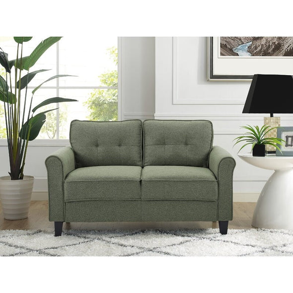 Rolled Arm Loveseat and Square Legs for Entryway, Living Room, Bedroom Perfect for any Space