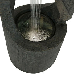 Resin Fountain with Light This Outdoor Fountain Adds a Bold, Contemporary Look to any Garden, Patio, or Backyard