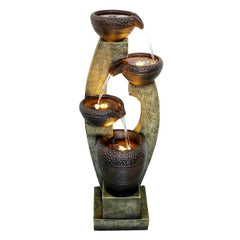 Resin Fountain with Light  To Any Indoor And Outdoor Decor Bring Elements Of Peace, Serenity, And Class To Your Garden, Patio, Porch