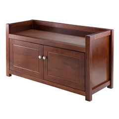 Winsome Wood Charleston Storage Bench, Walnut Finish