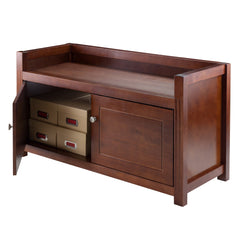 Winsome Wood Charleston Storage Bench, Walnut Finish