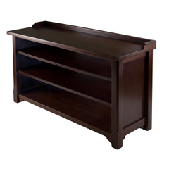 Winsome Wood Dayton Bench, Shoe Storage, Walnut Finish