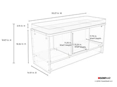 ClosetMaid® 3-Cube Entryway Storage Bench, Espresso