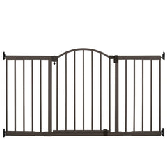 Extra Tall Walk-Thru Safety Gate Expansion Gate For Extra Wide Doorways Keeps Gate Securely in Place Complements Most Home Decor