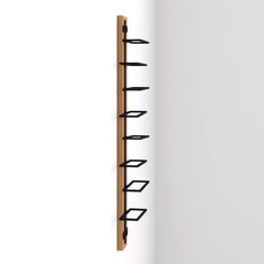 Wall Mounted Wine Bottle Rack in Brown/Black