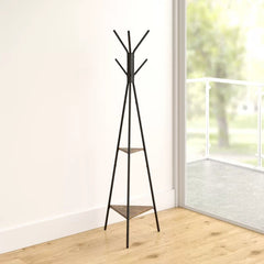 Valdosta Coat Rack organized and on-hand in your entryway or mudroom with this streamlined coat rack