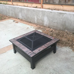 Adonis Steel Wood Burning Fire Pit Table