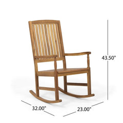 Teak Outdoor Rocking Solid Wood Chair Rocking Chair That Allows You To Set up a Cozy Corner for Well-Deserved Relaxation