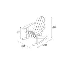 Outdoor Rocking Solid Wood Chair Perfect for Adding Seating to Any Patio or Outdoor Space Smooth Rocking Motion