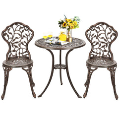 3 Pcs Cast Aluminum Bistro Set