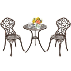 3 Pcs Cast Aluminum Bistro Set