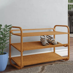 3 Tier 12 Pair Shoe Rack Perfect for Helping Organize any Entryway, This Shoe Rack Features Three Tiers of Shelving Organizing