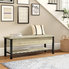 Wooden Storage Ochlocknee Flip Top Storage Bench