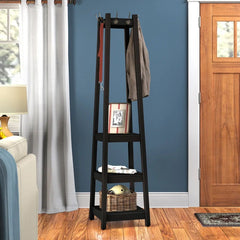 Wooden Coat rack Tower side Coat Rack