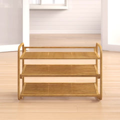 Wooden Shoe Stand 3 Tier 12 Pair Shoe Rack storage entryway rack