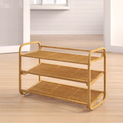 Wooden Shoe Stand 3 Tier 12 Pair Shoe Rack storage entryway rack