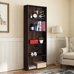 5-Shelf Storage Bookcase Modern Multi-Functional Display Cabinet