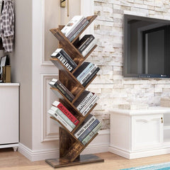 Geometric Bookcase Eight Open Shelves, Each Layer Can Store 3-4 Books, You Can Display Your Books or Your Favorite Exhibits