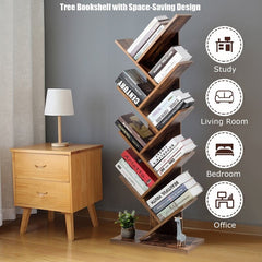 Geometric Bookcase Eight Open Shelves, Each Layer Can Store 3-4 Books, You Can Display Your Books or Your Favorite Exhibits