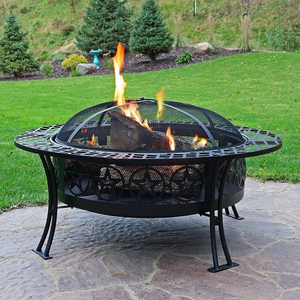 Kayden Bowl Steel Wood Burning Fire Pit