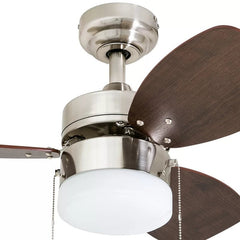 30'' Charlack 3 - Blade LED Standard Ceiling Fan with Pull Chain and Light Kit Included