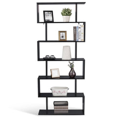 6-Tier S-Shaped Style Storage Bookshelf