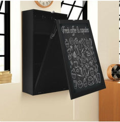 Convertible Wall Mounted Table with A Chalkboard Wall Mounted and Foldable Design Space-Saving Multifunctional Use and Large Storage Space