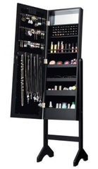 Mirrored Jewelry Cabinet Armoire Organizer with LED lights Jewelry Cabinet Can Get All Your Jewelry Organized