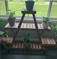 Wooden Plant Stand Multi-Functional Storage Rack and Put it Anywhere in Your Home Natural Plant Shelf